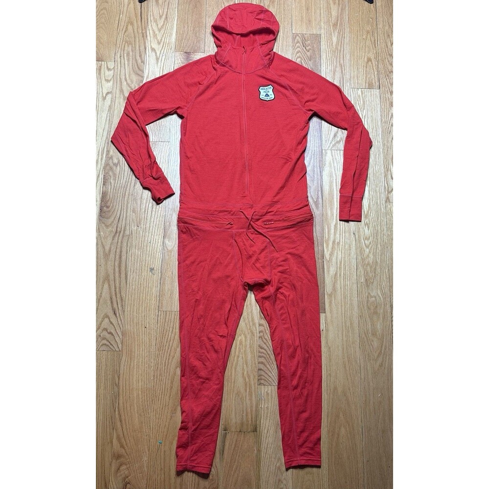 Air blaster And Polar Ninja Suit Baselayer Skiing Rare Red Size Small Snow